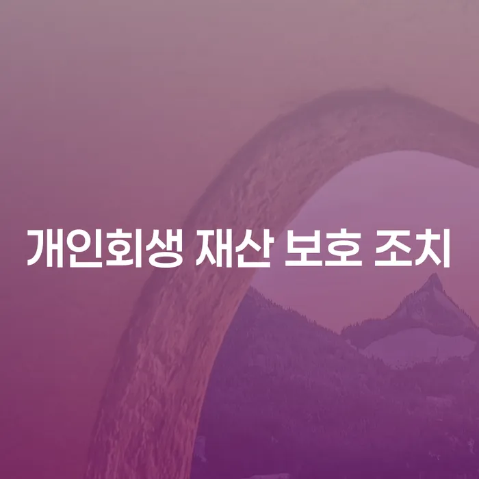 개인회생 재산 보호 조치, 왜 중요한가요?